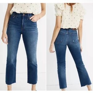 Madewell Cali Demi-Boot Jeans Raw-Hem Edition in Timpson Wash Size 28 6